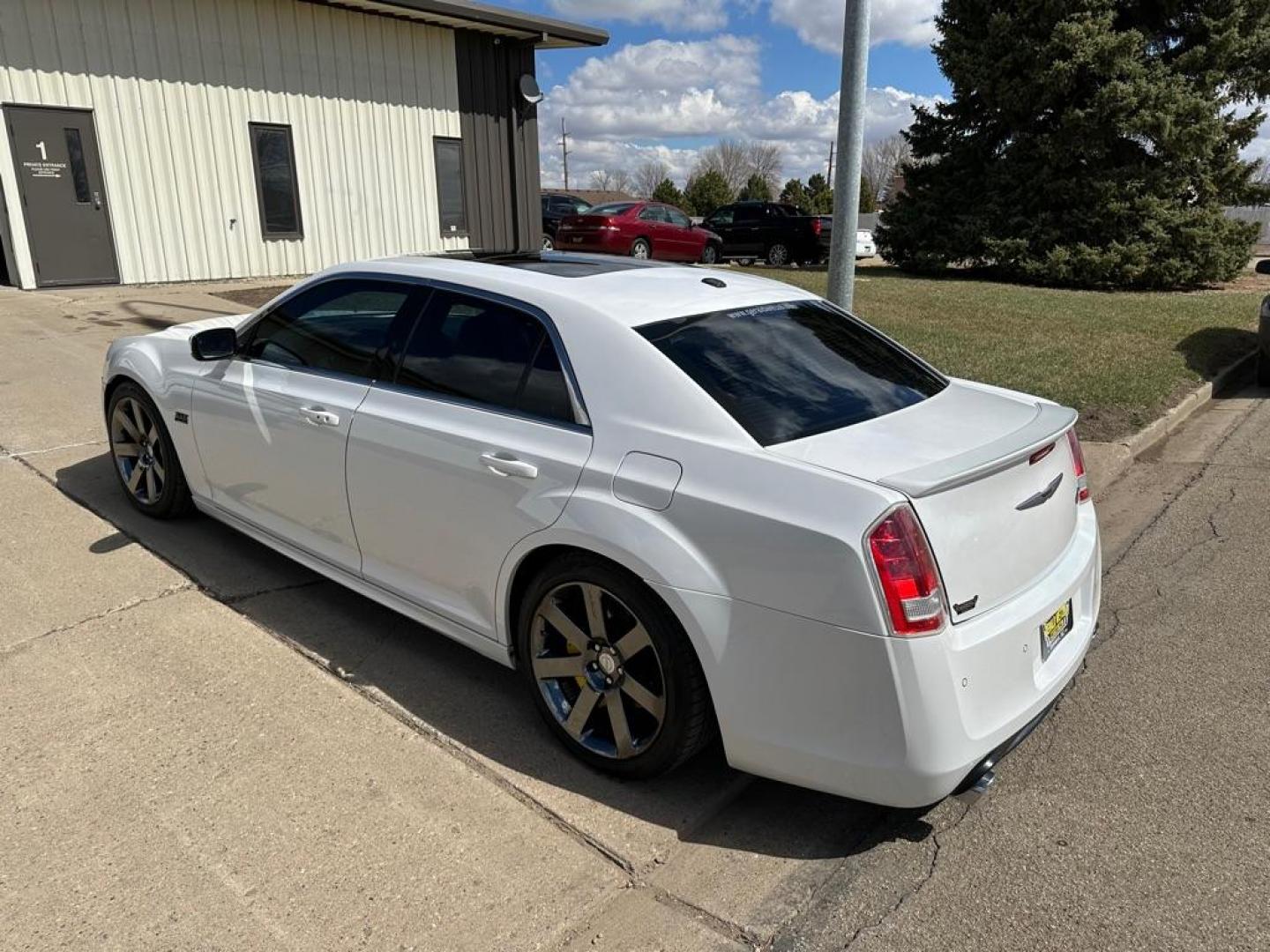 2012 WHITE CHRYSLER 300 SRT-8 (2C3CCAFJ5CH) with an 6.4L engine, Automatic transmission, located at 1030 S. 22nd St., Bismarck, ND, 58504, (701) 258-0022, 46.793560, -100.758118 - 6.4 Liter SRT-8 YELLOW BRAKE CALIBER COVERS-AUTO - Photo#1