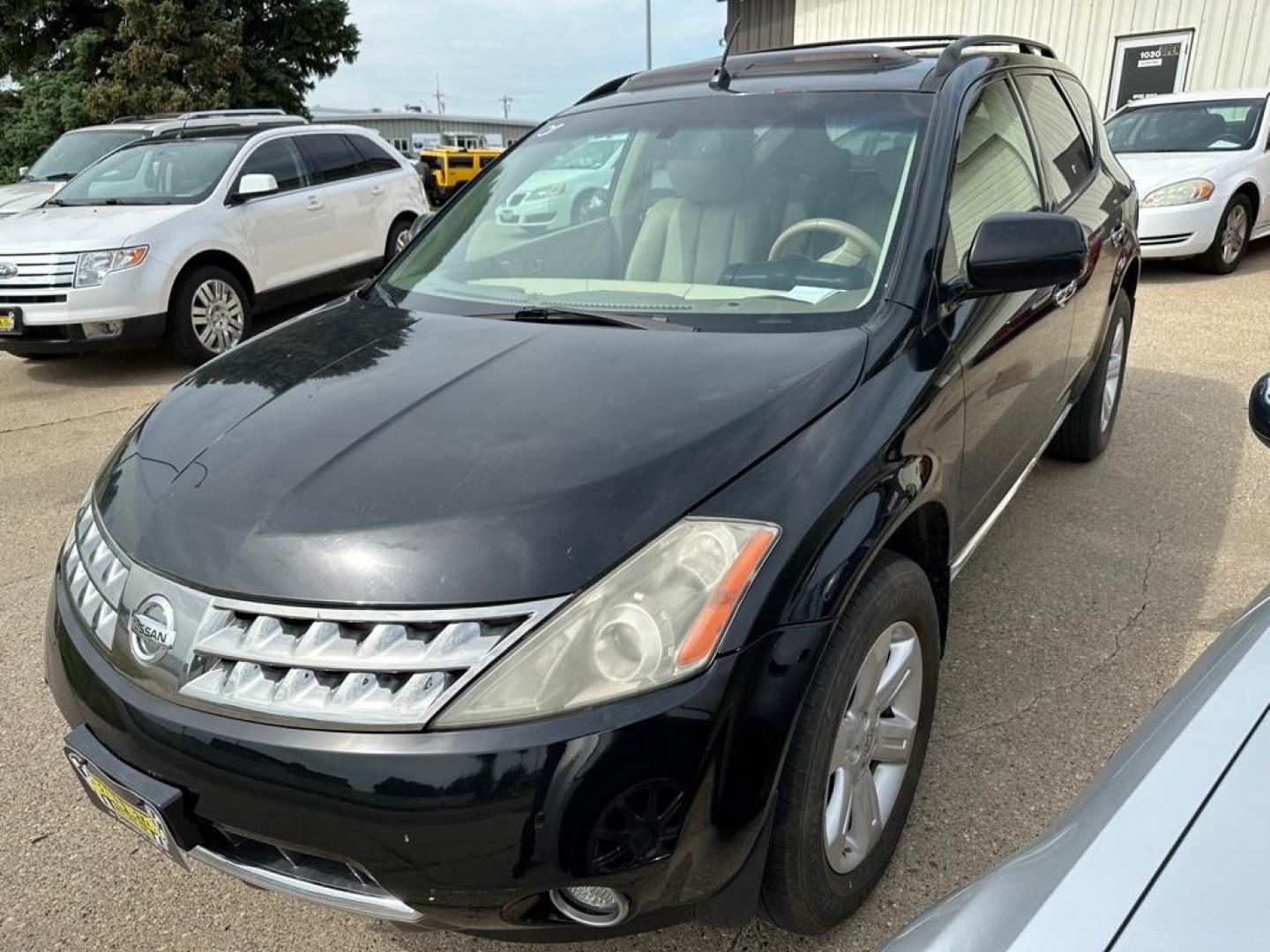 2007 BLACK NISSAN MURANO SL (JN8AZ08W67W) with an 3.5L engine, Continuously Variable transmission, located at 1030 S. 22nd St., Bismarck, ND, 58504, (701) 258-0022, 46.793560, -100.758118 - Photo#0