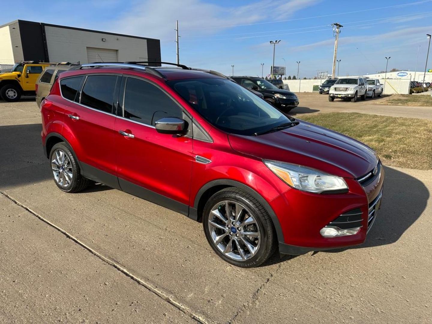 2014 RED FORD ESCAPE SE (1FMCU9G92EU) with an 2.0L engine, Automatic transmission, located at 1030 S. 22nd St., Bismarck, ND, 58504, (701) 258-0022, 46.793560, -100.758118 - Photo#1