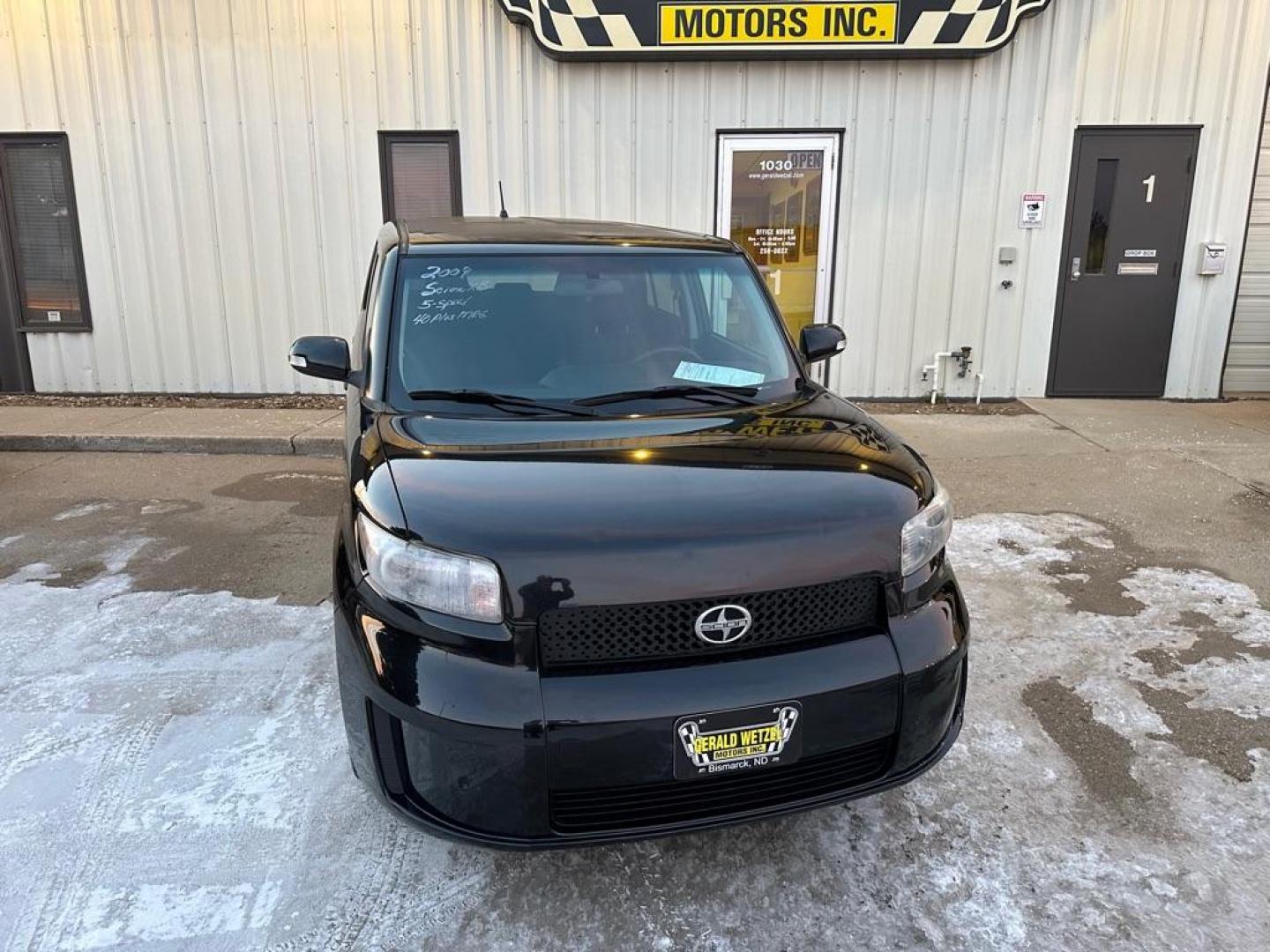 2009 BLACK SCION XB XB (JTLKE50E291) with an 2.4L engine, Automatic transmission, located at 1030 S. 22nd St., Bismarck, ND, 58504, (701) 258-0022, 46.793560, -100.758118 - 4 CYL 5 SPEED- REPLACEMENT MOTOR 9O,000 40MPG PLUS - Photo#1