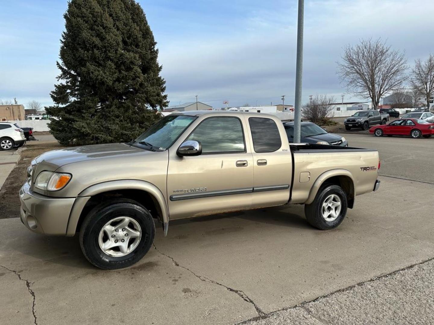 2004 GOLD TOYOTA TUNDRA ACCESS CAB SR5 (5TBBT44134S) with an 4.7L engine, Automatic transmission, located at 1030 S. 22nd St., Bismarck, ND, 58504, (701) 258-0022, 46.793560, -100.758118 - Photo#0